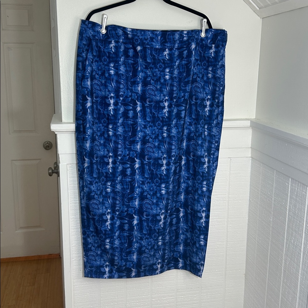 RipSkirt Length 4 Blue Hawaiian Pattern size XXL